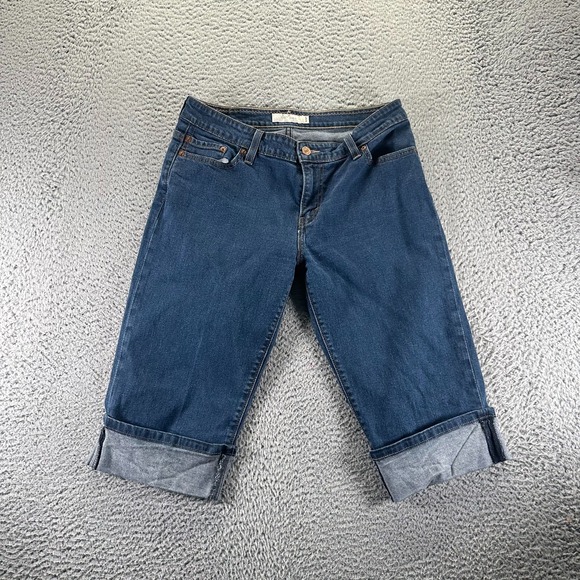 Levi's Denim - Levi's 515 Jeans Women 12 Blue Cotton Denim Capri Straight Leg Stretch Workwear